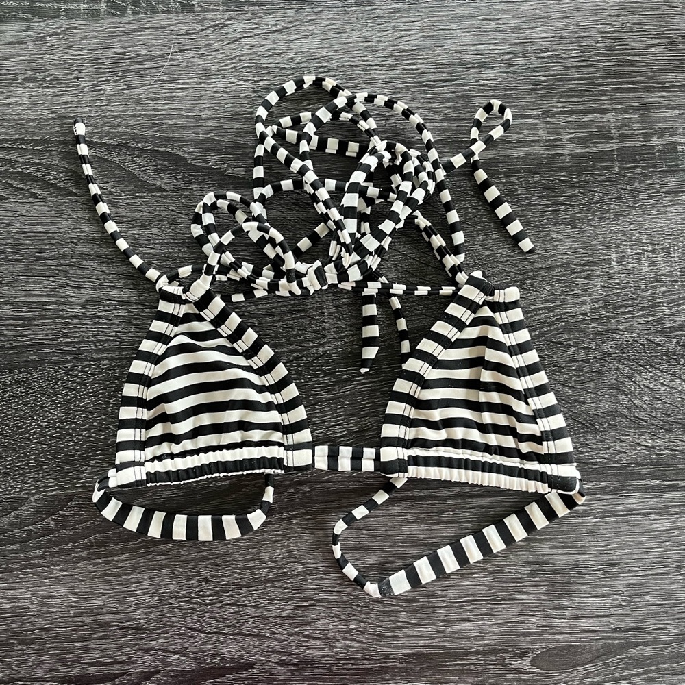 Montce Swim Striped Bikini Top